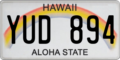 HI license plate YUD894