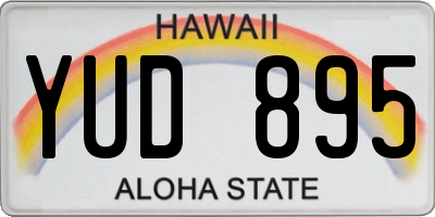 HI license plate YUD895