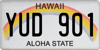 HI license plate YUD901