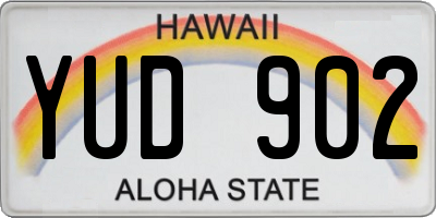 HI license plate YUD902