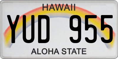 HI license plate YUD955
