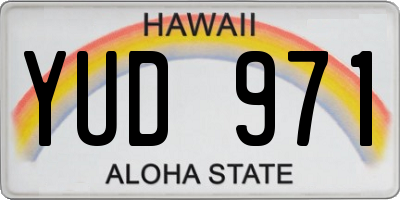 HI license plate YUD971