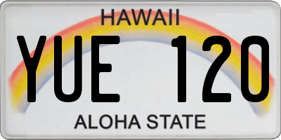HI license plate YUE120