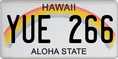 HI license plate YUE266