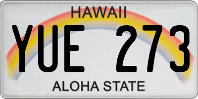 HI license plate YUE273