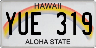 HI license plate YUE319
