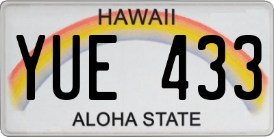 HI license plate YUE433