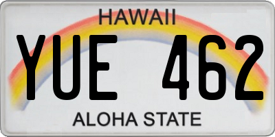 HI license plate YUE462
