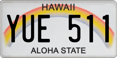 HI license plate YUE511