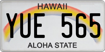 HI license plate YUE565