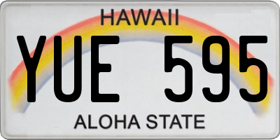 HI license plate YUE595