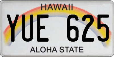 HI license plate YUE625