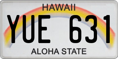 HI license plate YUE631