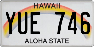 HI license plate YUE746