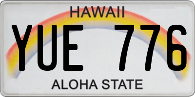 HI license plate YUE776