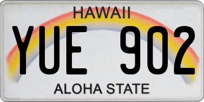 HI license plate YUE902
