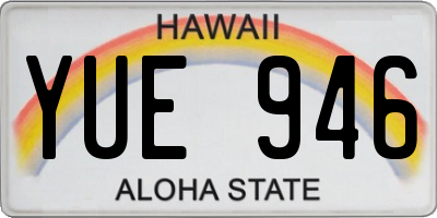 HI license plate YUE946
