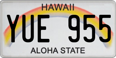 HI license plate YUE955