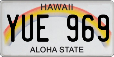 HI license plate YUE969