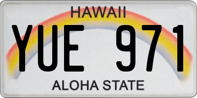 HI license plate YUE971