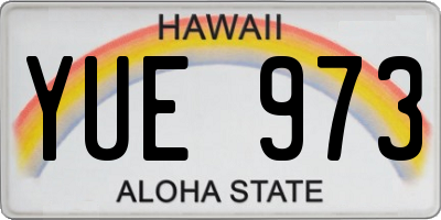 HI license plate YUE973