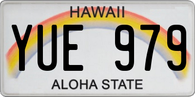 HI license plate YUE979
