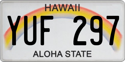 HI license plate YUF297