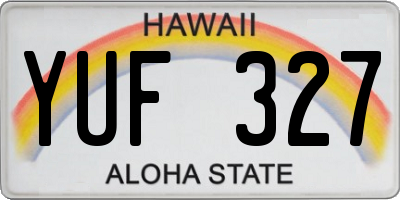 HI license plate YUF327
