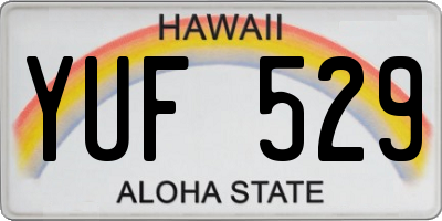 HI license plate YUF529