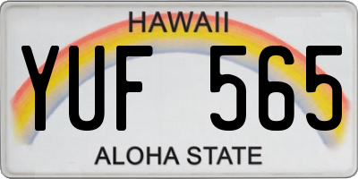 HI license plate YUF565
