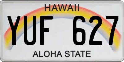 HI license plate YUF627
