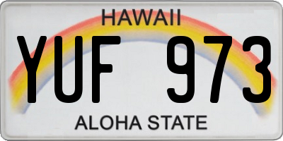 HI license plate YUF973