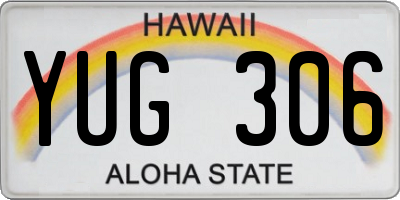 HI license plate YUG306