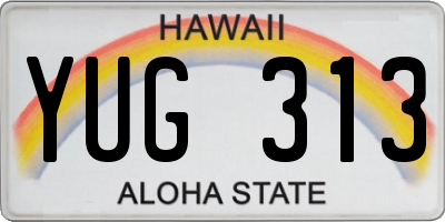 HI license plate YUG313