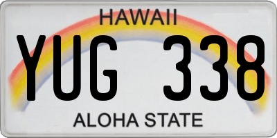 HI license plate YUG338