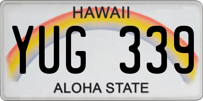 HI license plate YUG339