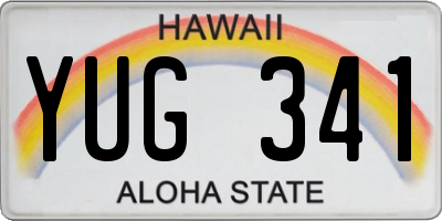 HI license plate YUG341