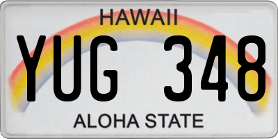 HI license plate YUG348