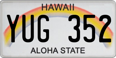 HI license plate YUG352