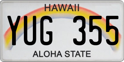 HI license plate YUG355