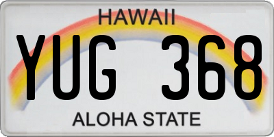 HI license plate YUG368