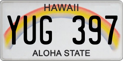 HI license plate YUG397