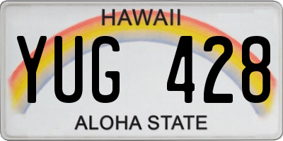 HI license plate YUG428