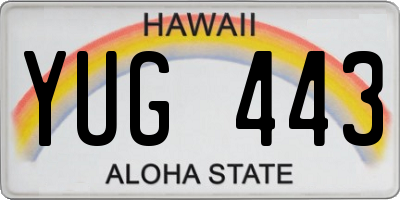 HI license plate YUG443