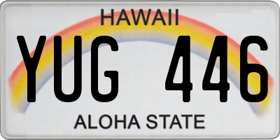 HI license plate YUG446