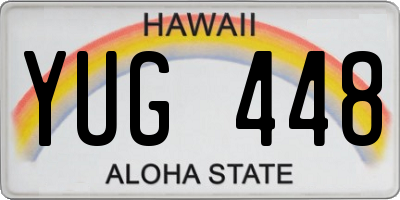 HI license plate YUG448