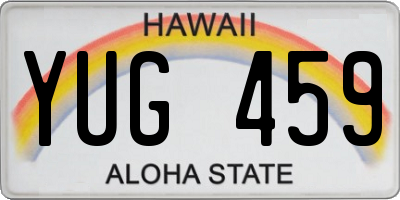 HI license plate YUG459