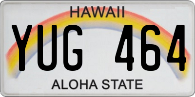 HI license plate YUG464