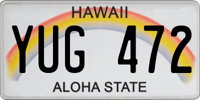 HI license plate YUG472