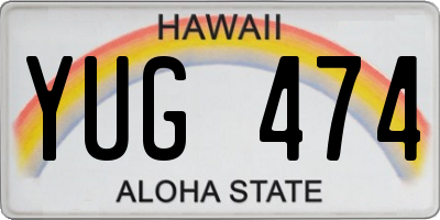 HI license plate YUG474